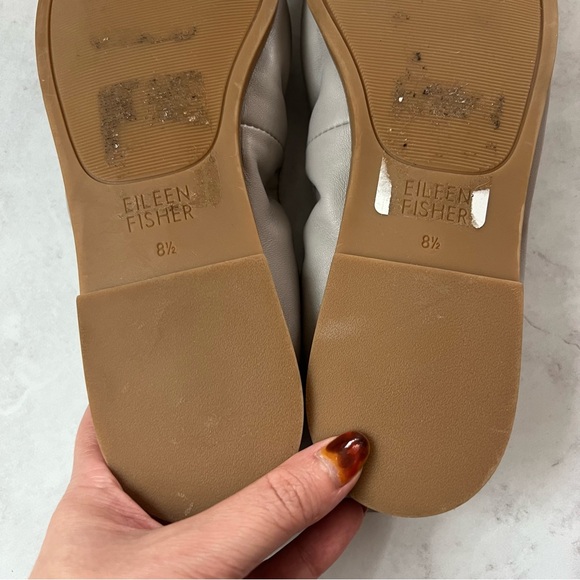 Eileen Fisher Notion Nappa Leather Ballet Flat in Grey 8.5 - Picture 7 of 11